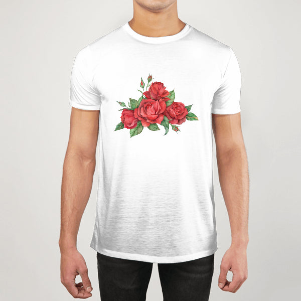 Mens rose print t shirt deals