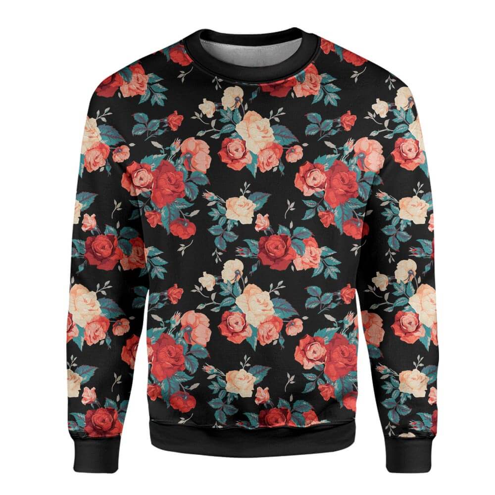 Floral print sweatshirt sales mens