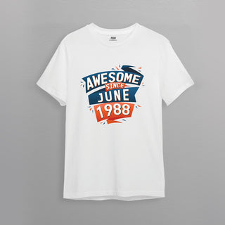 AWESOME SINCE JUNE BIRTH MEN GRAPHIC T-SHIRT