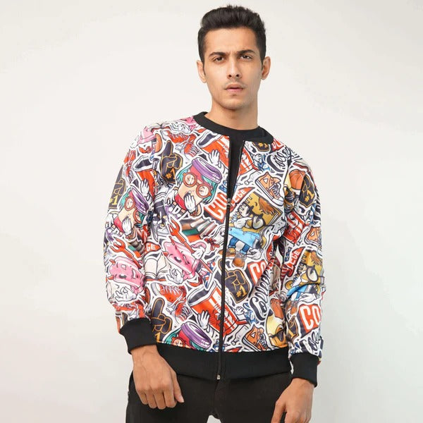 Nostalgic All Over Printed Jacket