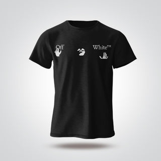 Black Off White Graphics T-Shirt