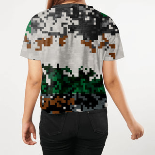 Minecraft Camo Women Crop Top