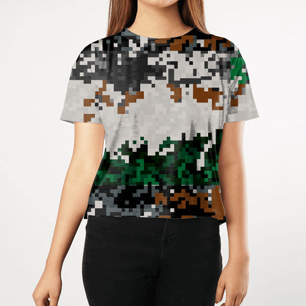 Minecraft Camo Women Crop Top