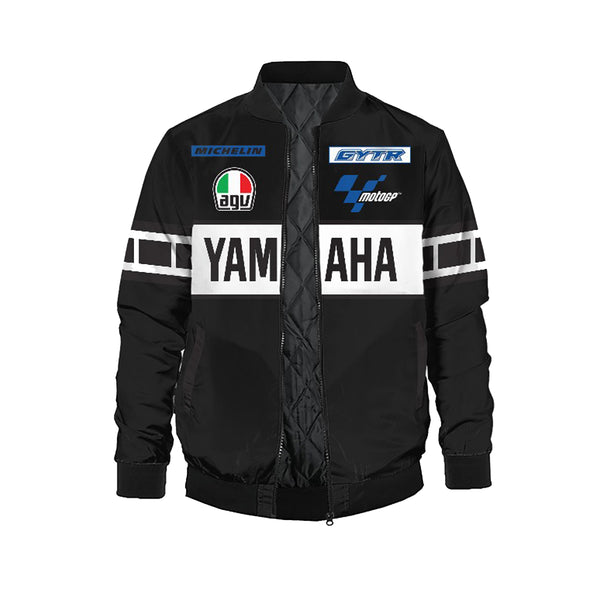 Yamaha Black biker Bomber Jacket