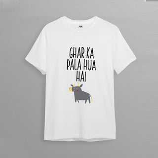 GHAR KA PALA HUA HAI MEN GRAPHIC T-SHIRT