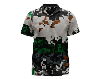 Minecraft Camo Pattern Hawaiin Shirt