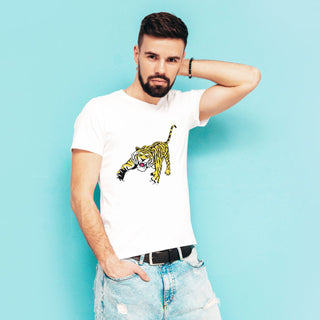 IK TIGER MEN GRAPHIC T-SHIRT