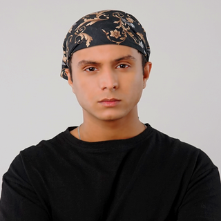 Gold Leaves Printed Bandana
