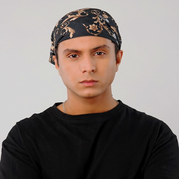Gold Leaves Printed Bandana