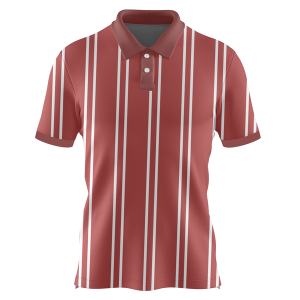 Red and White Stripes Polo T-shirt