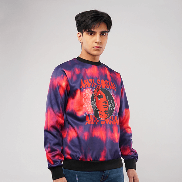 Anti Social Printed Sweatshirt